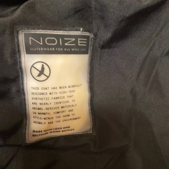 NOIZE quilted winter coat in light blue with faux fur hood trim, size XS - Picture 13 of 13